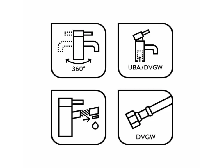 baliv Küchenarmatur KI-1300 Schwarz Granitoptik