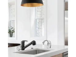 baliv Küchenarmatur mit Wasserspareinsatz & Geschirrbrause KI-1521 Schwarz Matt