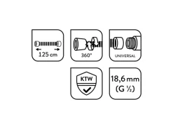 baliv Metall Brauseschlauch BSL-125.10 für Handbrausen 125 cm Verchromt