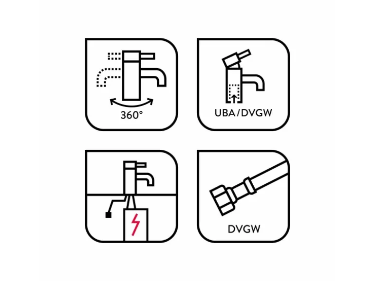 baliv Niederdruck-Küchenarmatur KI-5071 N Schwarz-Chrom