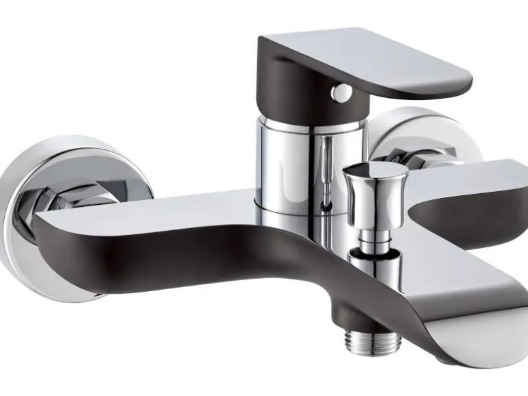 baliv Wannenarmatur WA-5071 Schwarz-Chrom