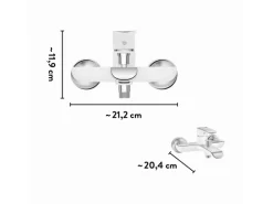 baliv Wannenarmatur WA-5070 Weiß-Chrom