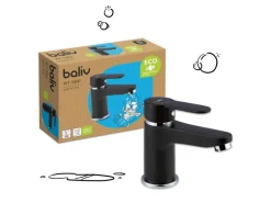 baliv Waschtischarmatur WT-5891 Einhebel Schwarz-Matt