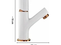 baliv Waschtischarmatur WT-270 Weiß-Gold