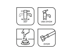 baliv Waschtischarmatur WT-151 Schwarz-Matt