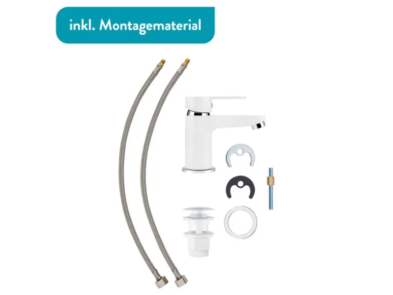 baliv Waschtischarmatur WT-5892 Einhebel Weiß Matt