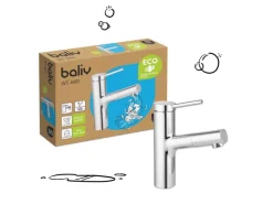 baliv Waschtischarmatur WT-680 mit Handbrause Einhebel Verchromt