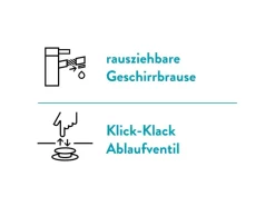 baliv Waschtischarmatur WT-680 mit Handbrause Einhebel Verchromt