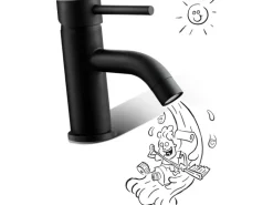 baliv Waschtischarmatur WT-210 Schwarz-matt