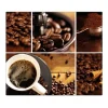 Banjado Herdabdeckplatte Glas 1 Teilig 60x52CM Schneidebrett Herdabdeckung Mit Motiv Kaffee&Schokolade