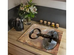 Banjado Herdabdeckplatte Glas 1 Teilig 60x52CM Schneidebrett Herdabdeckung Mit Motiv Schlüssel