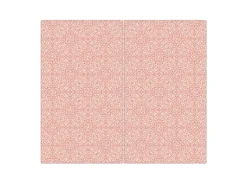 Banjado Herdabdeckplatte Glas 2 Teilig Je 30x52CM Schneidebrett Herdabdeckung Mit Motiv Rosa Arabesque