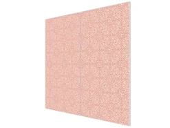 Banjado Herdabdeckplatte Glas 2 Teilig Je 30x52CM Schneidebrett Herdabdeckung Mit Motiv Rosa Arabesque