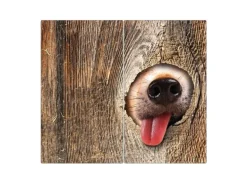 Banjado Herdabdeckplatte Glas 2 Teilig Je 30x52CM Schneidebrett Herdabdeckung Mit Motiv Rumschnüffeln