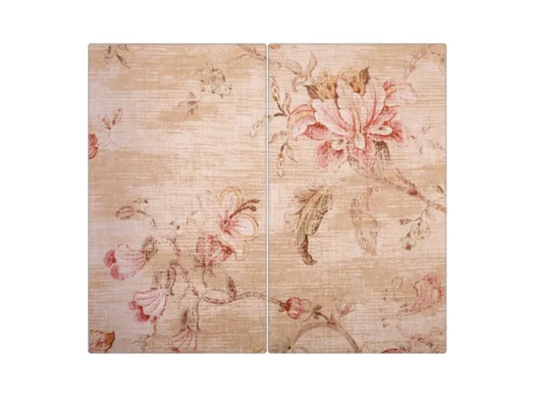 Banjado Herdabdeckplatte Glas 2 Teilig Je 30x52CM Schneidebrett Herdabdeckung Mit Motiv Verschwindend