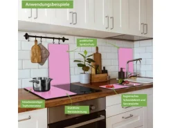 Banjado Herdabdeckplatte Glas 2 Teilig Je 30x52CM Schneidebrett Herdabdeckung Mit Motiv Rose