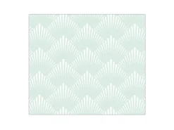 Banjado Herdabdeckplatte Glas 1 Teilig 60x52CM Schneidebrett Herdabdeckung Mit Motiv Strahlen Mint