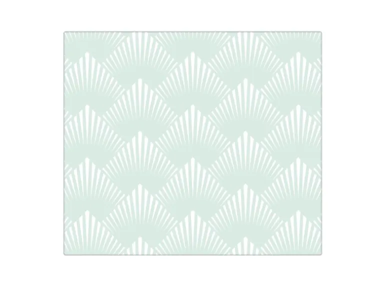 Banjado Herdabdeckplatte Glas 1 Teilig 60x52CM Schneidebrett Herdabdeckung Mit Motiv Strahlen Mint