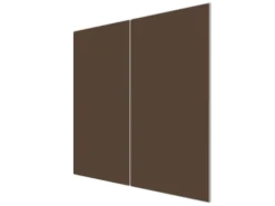 Banjado Herdabdeckplatte Glas 2 Teilig Je 30x52CM Schneidebrett Herdabdeckung Mit Motiv Schokobraun