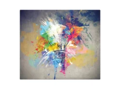 Banjado Herdabdeckplatte Glas 1 Teilig 60x52CM Schneidebrett Herdabdeckung Mit Motiv Idee