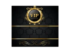 Banjado Herdabdeckplatte Glas 1 Teilig 60x52CM Schneidebrett Herdabdeckung Mit Motiv Vip