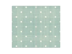 Banjado Herdabdeckplatte Glas 2 Teilig Je 30x52CM Schneidebrett Herdabdeckung Mit Motiv Punkte Lindgrün