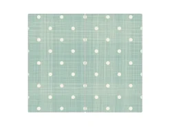 Banjado Herdabdeckplatte Glas 2 Teilig Je 30x52CM Schneidebrett Herdabdeckung Mit Motiv Punkte Lindgrün