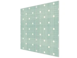 Banjado Herdabdeckplatte Glas 2 Teilig Je 30x52CM Schneidebrett Herdabdeckung Mit Motiv Punkte Lindgrün