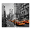 Banjado Herdabdeckplatte Glas 2 Teilig Je 30x52CM Schneidebrett Herdabdeckung Mit Motiv New York Taxi