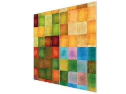 Banjado Herdabdeckplatte Glas 2 Teilig Je 30x52CM Schneidebrett Herdabdeckung Mit Motiv Farbkasten 2