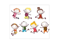 Banjado Herdabdeckplatte Glas 1 Teilig 60x52CM Schneidebrett Herdabdeckung Mit Motiv Happy Kids