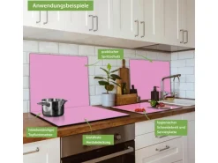 Banjado Herdabdeckplatte Glas 1 Teilig 60x52CM Schneidebrett Herdabdeckung Mit Motiv Rose