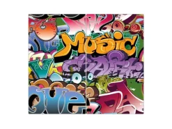 Banjado Herdabdeckplatte Glas 2 Teilig Je 30x52CM Schneidebrett Herdabdeckung Mit Motiv Graffiti