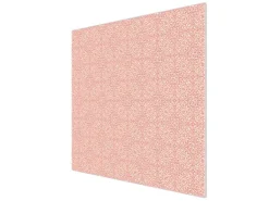 Banjado Herdabdeckplatte Glas 1 Teilig 60x52CM Schneidebrett Herdabdeckung Mit Motiv Rosa Arabesque