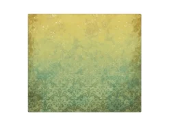 Banjado Herdabdeckplatte Glas 1 Teilig 60x52CM Schneidebrett Herdabdeckung Mit Motiv Vintage Messing