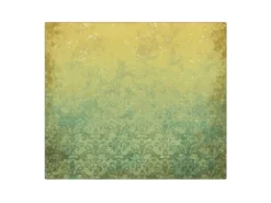 Banjado Herdabdeckplatte Glas 1 Teilig 60x52CM Schneidebrett Herdabdeckung Mit Motiv Vintage Messing