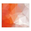 Banjado Herdabdeckplatte Glas 2 Teilig Je 30x52CM Schneidebrett Herdabdeckung Mit Motiv Orange Polygon