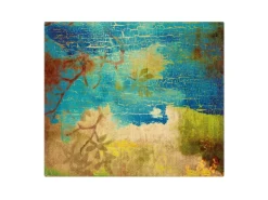 Banjado Herdabdeckplatte Glas 1 Teilig 60x52CM Schneidebrett Herdabdeckung Mit Motiv Patina