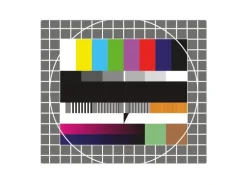 Banjado Herdabdeckplatte Glas 1 Teilig 60x52CM Schneidebrett Herdabdeckung Mit Motiv Testbild