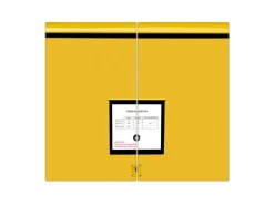 Banjado Herdabdeckplatte Glas 2 Teilig Je 30x52CM Schneidebrett Herdabdeckung Mit Motiv Briefkasten Gelb