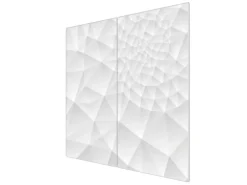 Banjado Herdabdeckplatte Glas 2 Teilig Je 30x52CM Schneidebrett Herdabdeckung Mit Motiv Nautilus