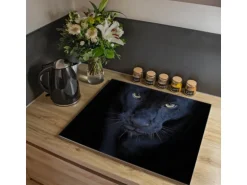 Banjado Herdabdeckplatte Glas 1 Teilig 60x52CM Schneidebrett Herdabdeckung Mit Motiv Nora