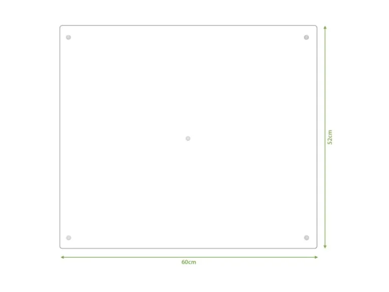 Banjado Herdabdeckplatte Glas 1 Teilig 60x52CM Schneidebrett Herdabdeckung Mit Motiv Rahmen Blätter