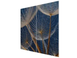 Banjado Herdabdeckplatte Glas 2 Teilig Je 30x52CM Schneidebrett Herdabdeckung Mit Motiv Verblüht