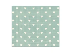 Banjado Herdabdeckplatte Glas 1 Teilig 60x52CM Schneidebrett Herdabdeckung Mit Motiv Muster Herzen