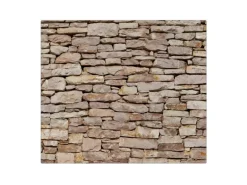 Banjado Herdabdeckplatte Glas 1 Teilig 60x52CM Schneidebrett Herdabdeckung Mit Motiv Stadtmauer