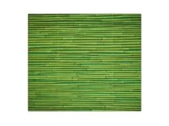 Banjado Herdabdeckplatte Glas 1 Teilig 60x52CM Schneidebrett Herdabdeckung Mit Motiv Bambus Grün