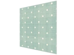 Banjado Herdabdeckplatte Glas 1 Teilig 60x52CM Schneidebrett Herdabdeckung Mit Motiv Punkte Lindgrün