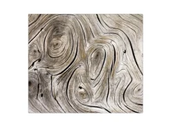 Banjado Herdabdeckplatte Glas 1 Teilig 60x52CM Schneidebrett Herdabdeckung Mit Motiv Holzwirbel