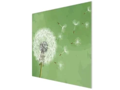 Banjado Herdabdeckplatte Glas 1 Teilig 60x52CM Schneidebrett Herdabdeckung Mit Motiv Pusteblume 3